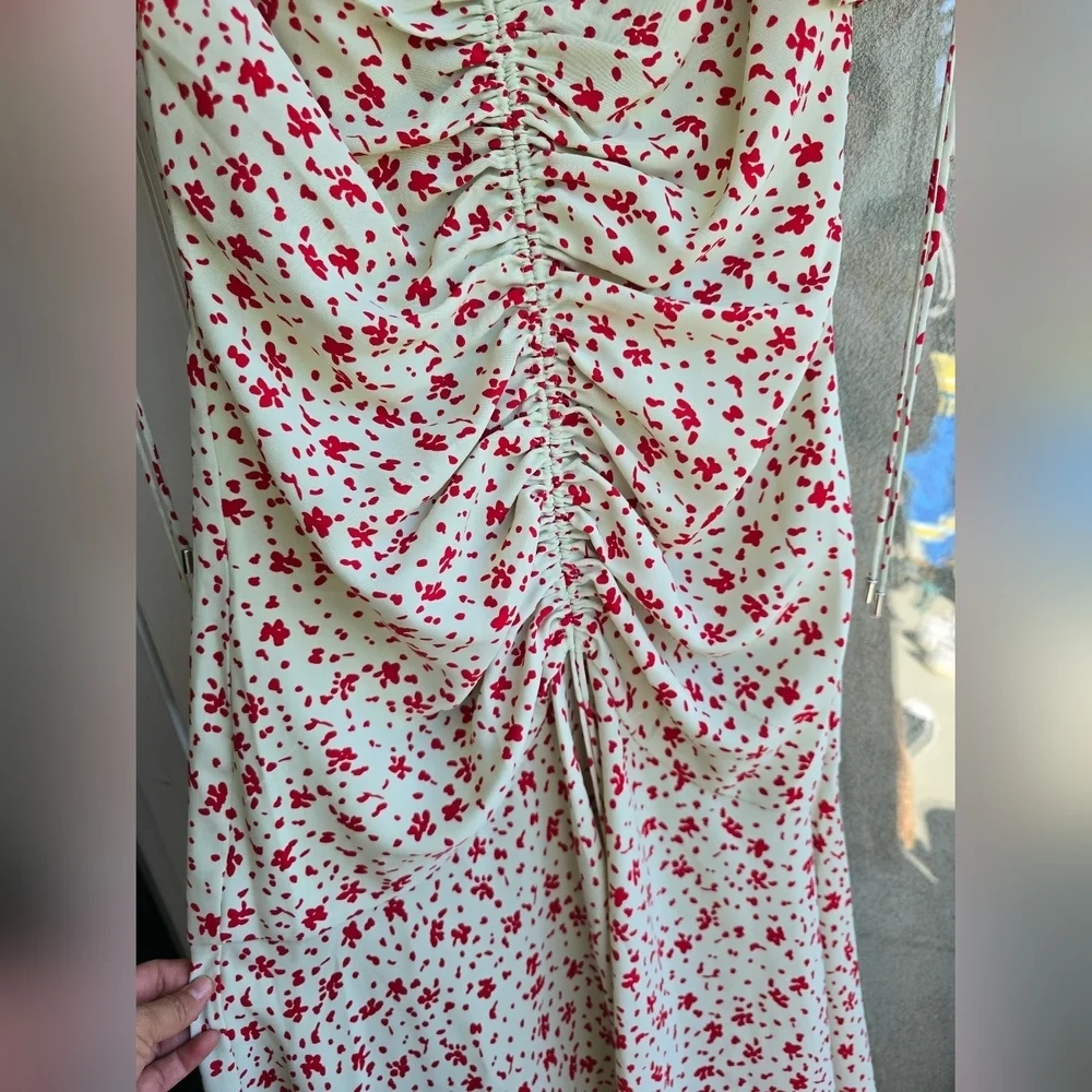 C/MEO Collective Red and Cream Puff Sleeve Sundress - Picture 8 of 16